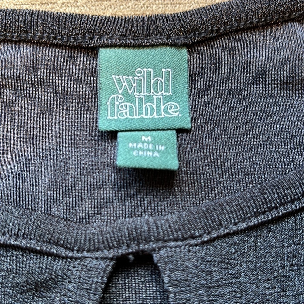 Wild Fable Black Bodysuit with Cutouts - size M - Picture 2 of 5